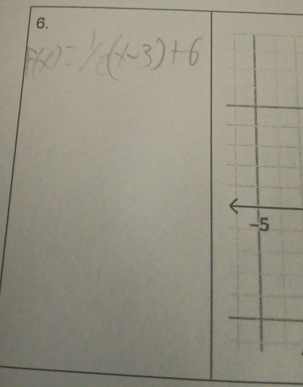 F(x)=1/2(x-3)+6