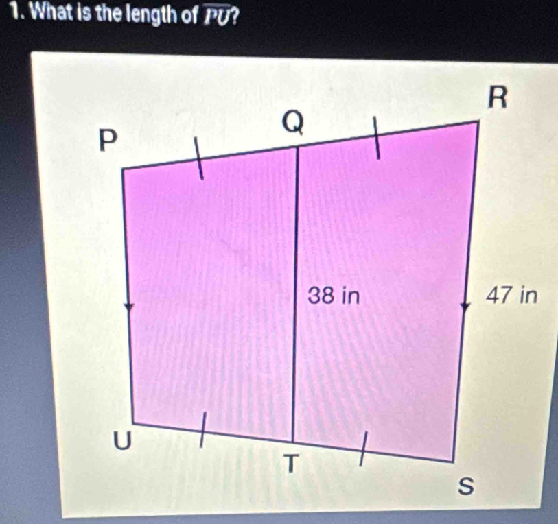 What is the length of overline PU 2