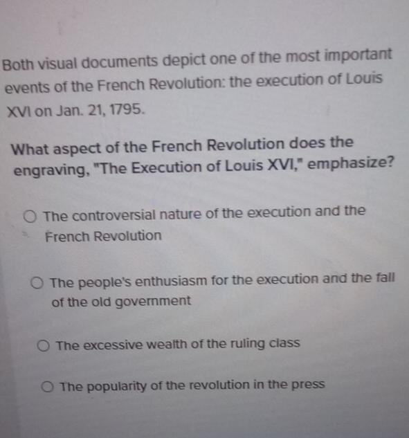 Solved: Both visual documents depict one of the most important events ...