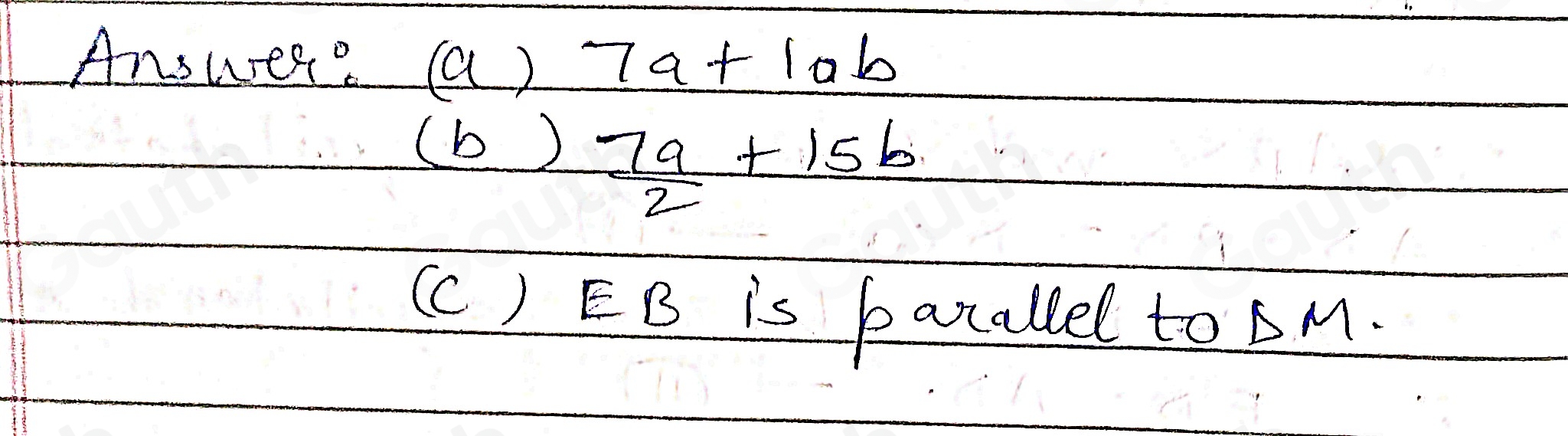 Solved: ABCE is a trapezium made from 3 equilateral triangles. M is the ...
