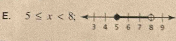 5≤ x<8</tex>