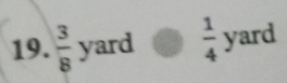  3/8  yard  1/4  yard