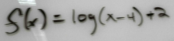 f(x)=log (x-4)+2