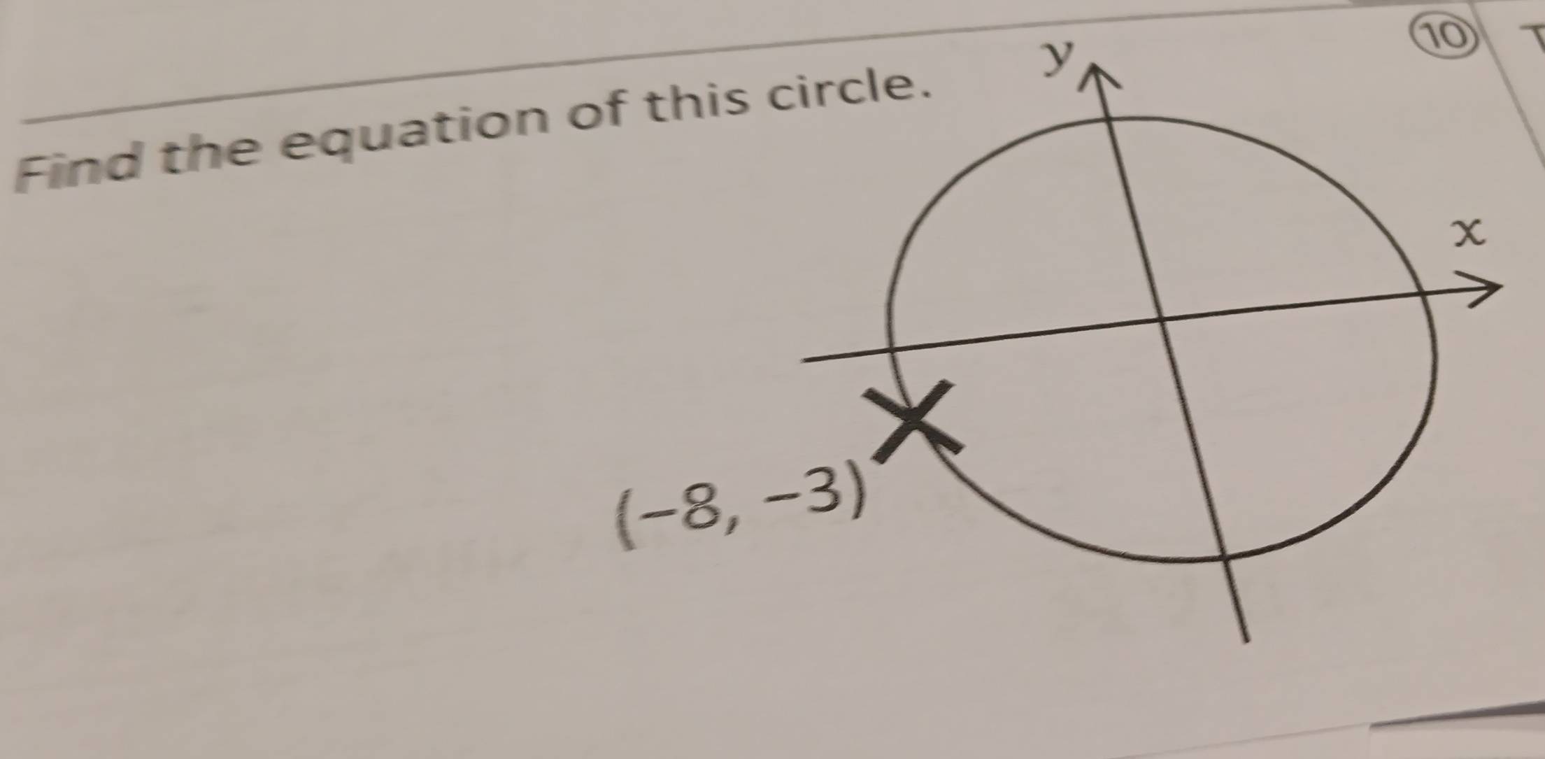 ⑩
Find the equation