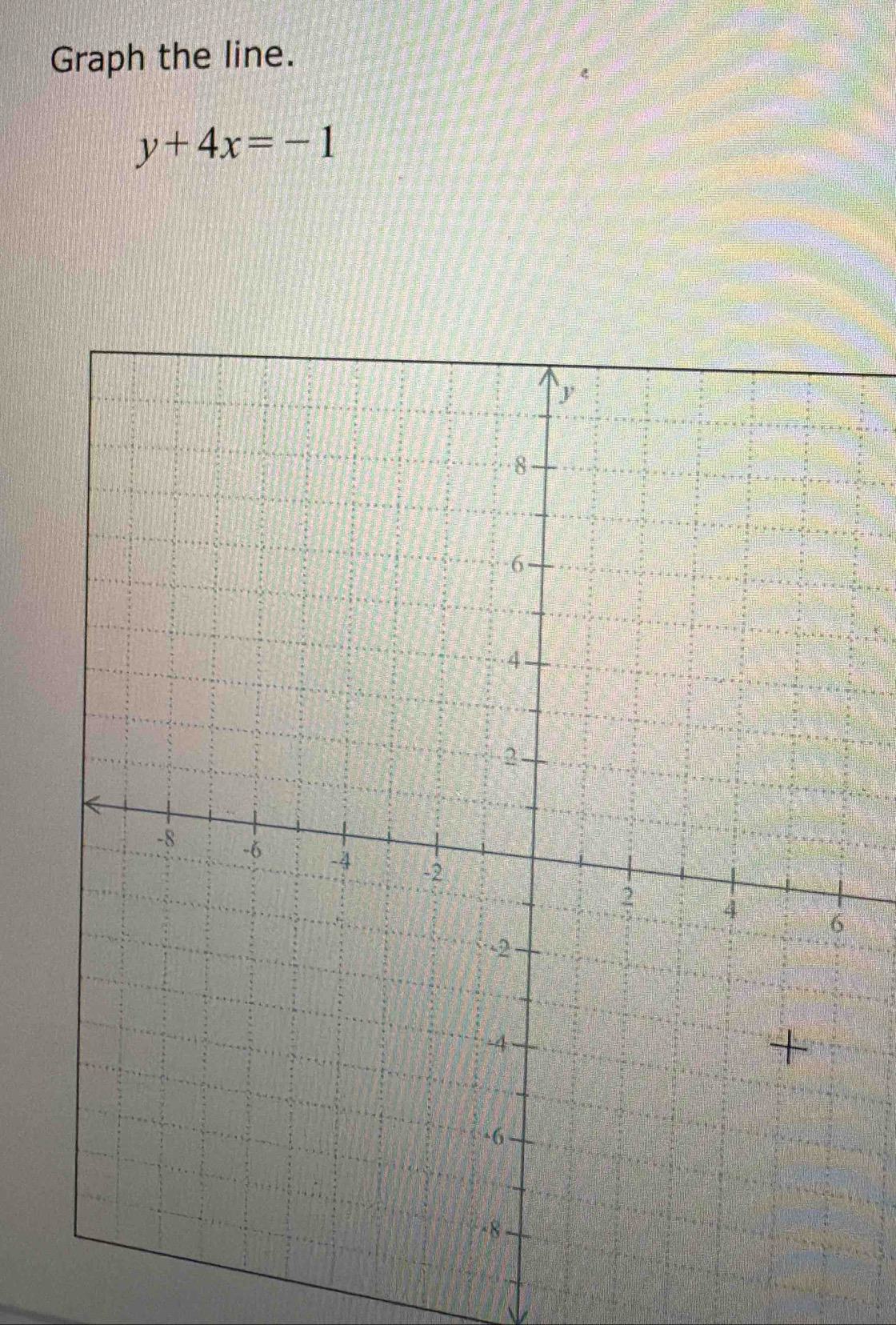 Graph the line.
y+4x=-1