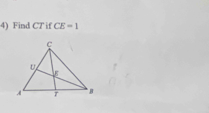 Find CT if CE=1