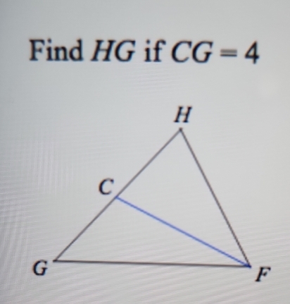 Find HG if CG=4