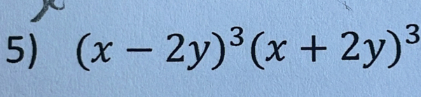 (x-2y)^3(x+2y)^3