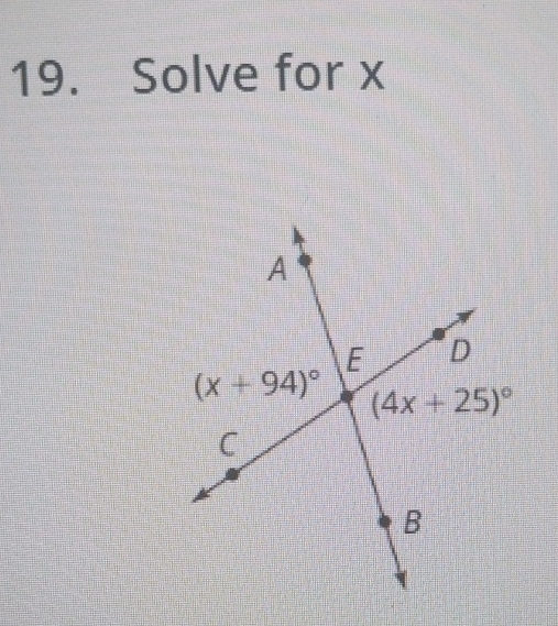 Solve for x