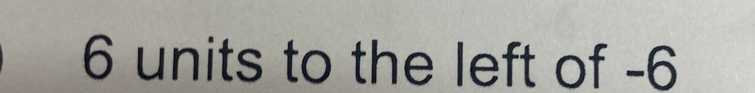 6 units to the left of -6