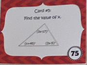 Card #5
Find the value of x.
75