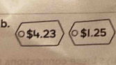 $4.23 $1.25