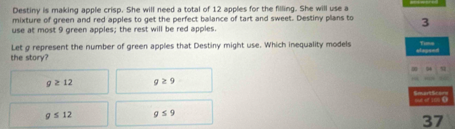Solved: Destiny is making apple crisp. She will need a total of 12 ...