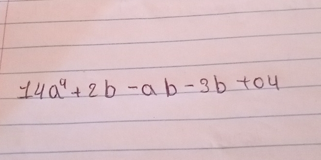 14a^a+2b-ab-3b+04