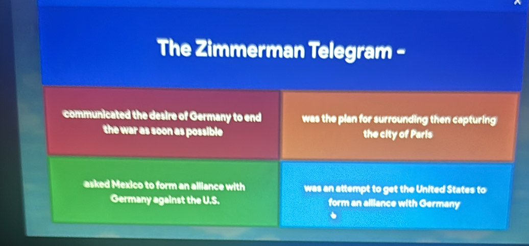 The Zimmerman Telegram -