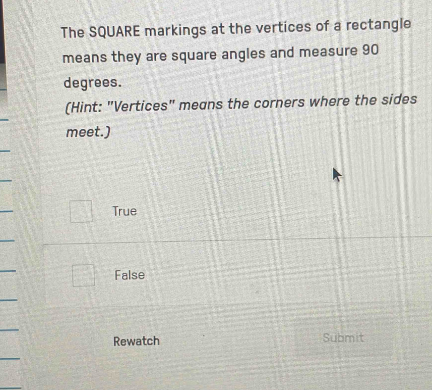 Solved: The SQUARE markings at the vertices of a rectangle means they ...