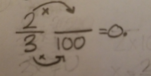 X
 2/3  frac 100=0.