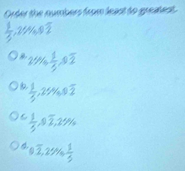  1/3 , 25% , 03
3.25P/m 1/3 . 0overline 2
 1/3 , 25% , 0overline 2
 1/5 , 0overline 2, 25%
0.0overline 2, 25% ,  1/5 