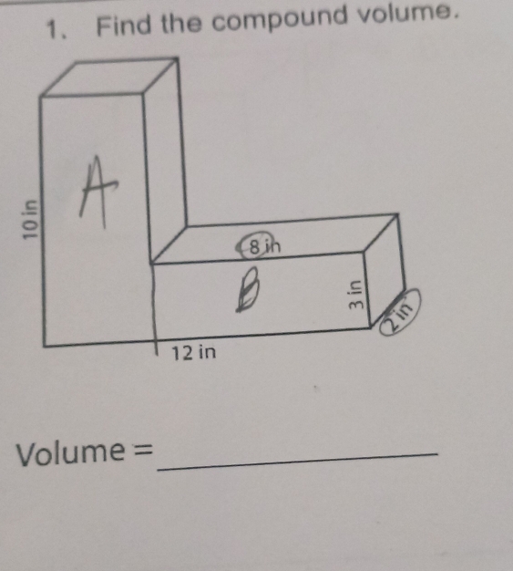 Find the compound volume.
Volume = _