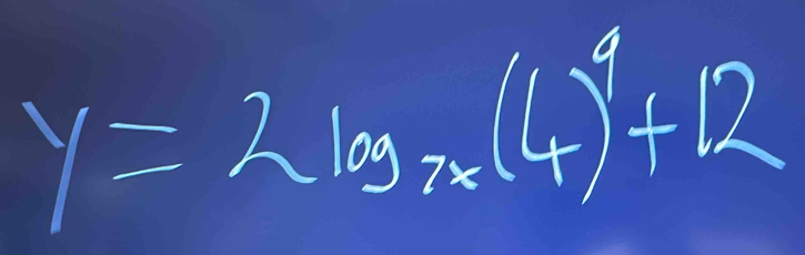 y=2log _x(4)^4+12