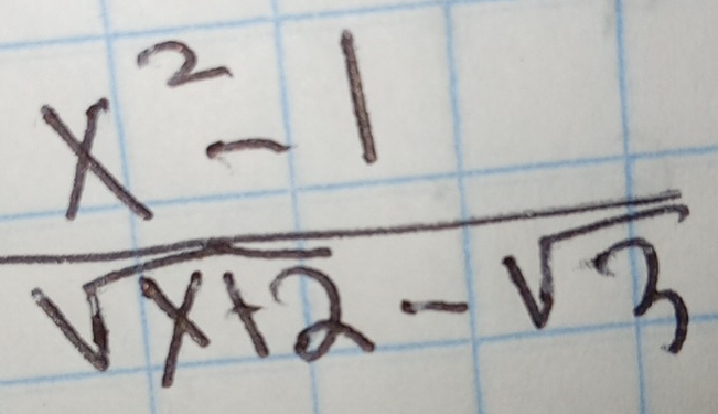  (x^2-1)/sqrt(x+2)-sqrt(3) 