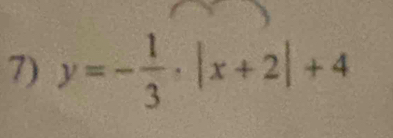 y=- 1/3 · |x+2|+4