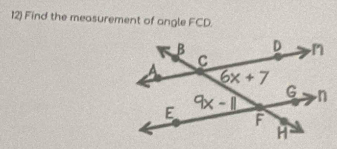 Find the measurement of angle FCD.