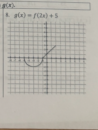 g(x). 
8. g(x)=f(2x)+5