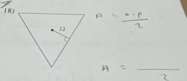 A= a· p/2 
A=frac 2