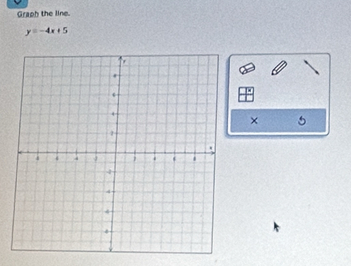 Graph the line.
y=-4x+5
×