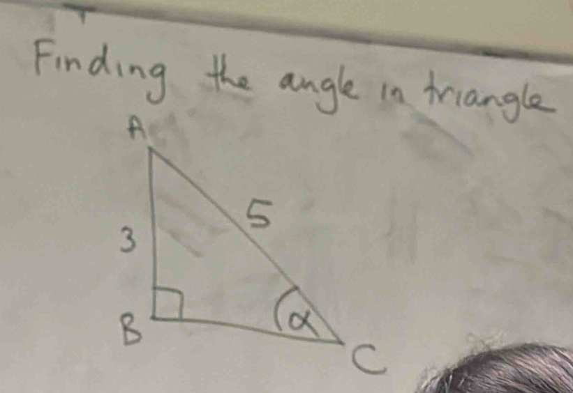 Finding the angle in triangle