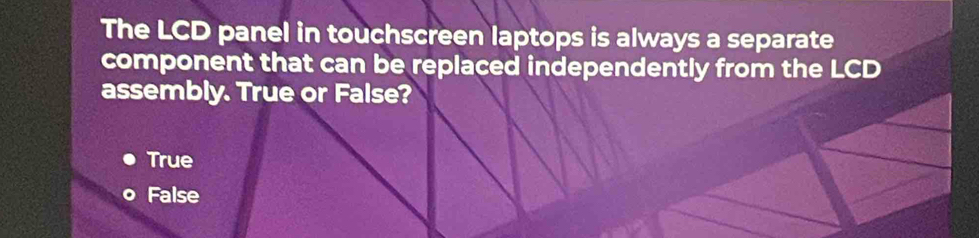 Solved: The LCD panel in touchscreen laptops is always a separate ...