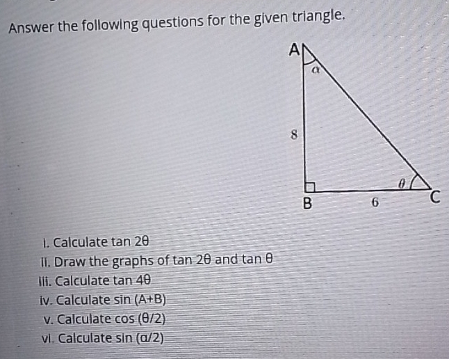 Solved: Answer the following questions for the given triangle. . lt ...