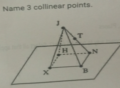 Name 3 collinear points.