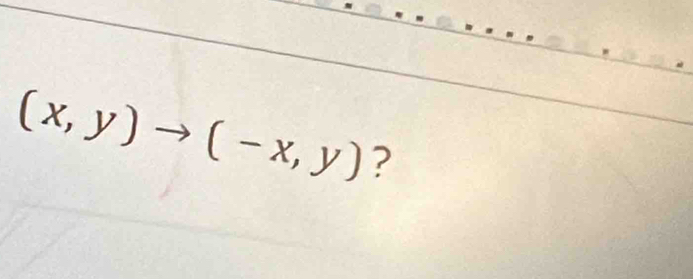 (x,y)to (-x,y) ?