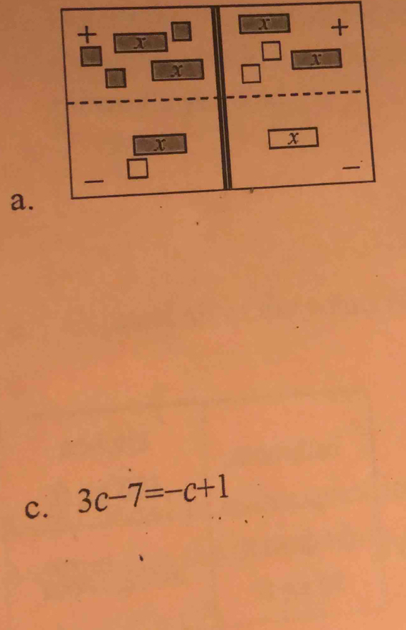 3c-7=-c+1