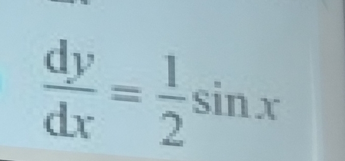  dy/dx = 1/2 sin x