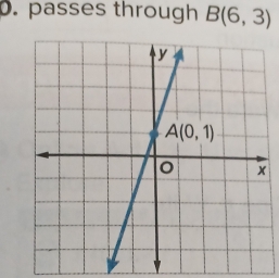 passes through B(6,3)