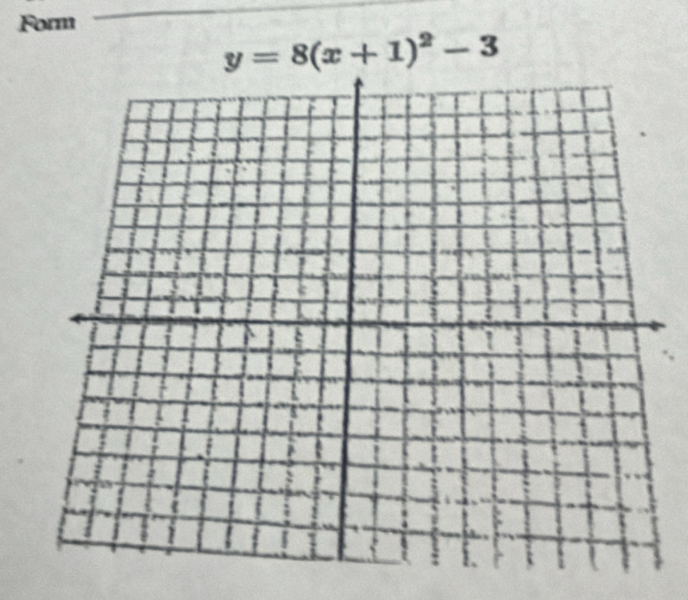 Form
y=8(x+1)^2-3