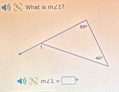 What is m∠ 1 7
D x m∠ 1=□°