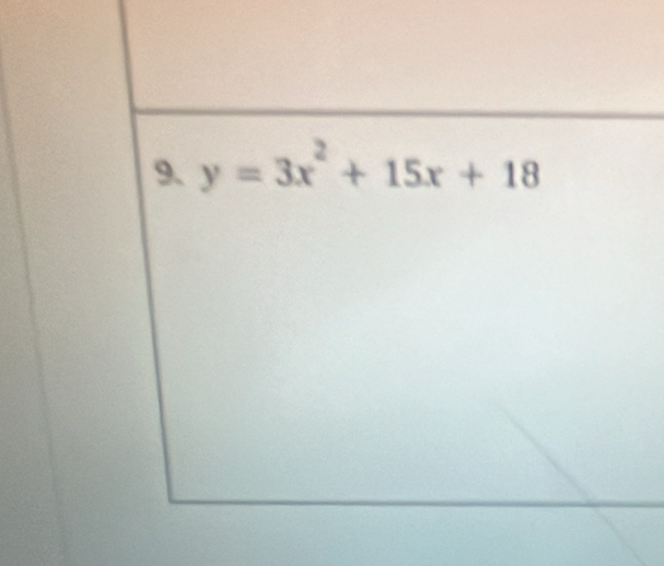 y=3x^2+15x+18