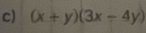 (x+y)(3x-4y)