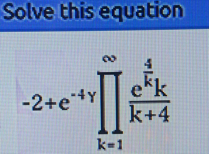 Solve this equation