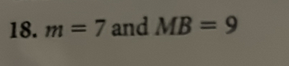 m=7 and MB=9