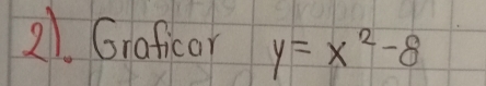 Graficor y=x^2-8