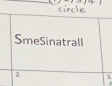 SmeSinatrall 
2. 
3.