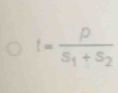 t=frac ps_1+s_2