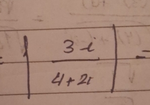 | (3-i)/4+2i |=