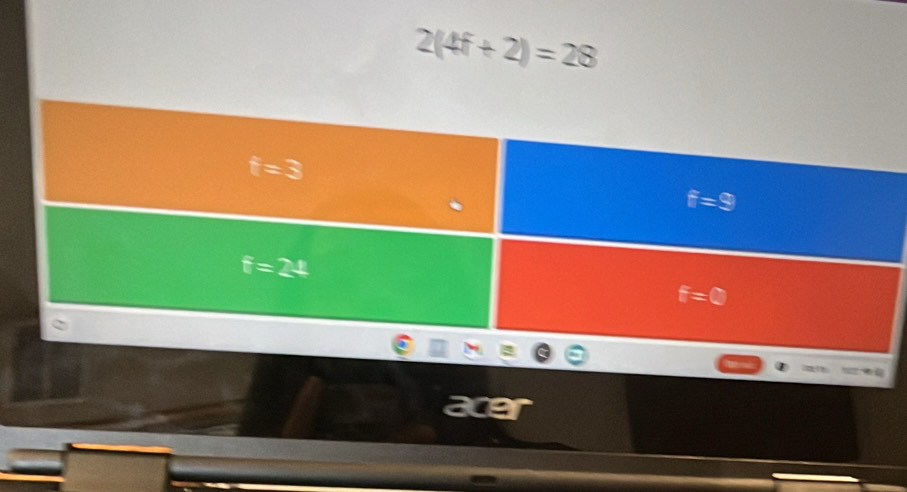 2(4f+2)=28