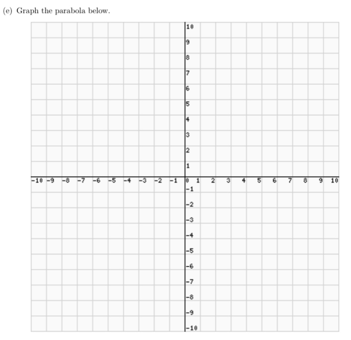 Graph the parabola below.
0
-10